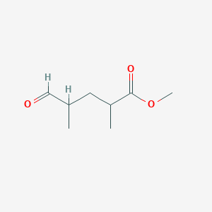 molecular formula C8H14O3 B14734385 Methyl 2,4-dimethyl-5-oxopentanoate CAS No. 10348-62-6