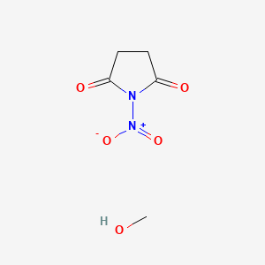 molecular formula C5H8N2O5 B14734426 methanol;1-nitropyrrolidine-2,5-dione CAS No. 5336-96-9