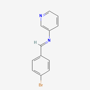molecular formula C12H9BrN2 B14734437 n-[(e)-(4-Bromophenyl)methylidene]pyridin-3-amine CAS No. 5489-59-8