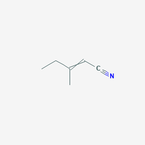 molecular formula C6H9N B14734493 3-Methylpent-2-enenitrile CAS No. 4786-35-0