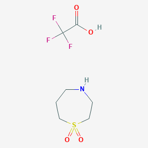 B1473452 1,4-Thiazepane-1,1-dioxide trifluoro acetate CAS No. 756815-81-3