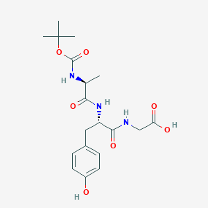 molecular formula C19H27N3O7 B14734628 N-(tert-Butoxycarbonyl)-L-alanyl-L-tyrosylglycine CAS No. 5910-44-1