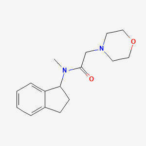 molecular formula C16H22N2O2 B14734646 N-(2-Morpholinoacetyl)-N-methyl-1-indanamine CAS No. 6514-53-0