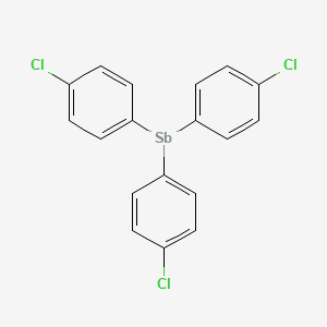 molecular formula C18H12Cl3Sb B14734691 Tris(p-chlorophenyl)stibine CAS No. 6944-25-8