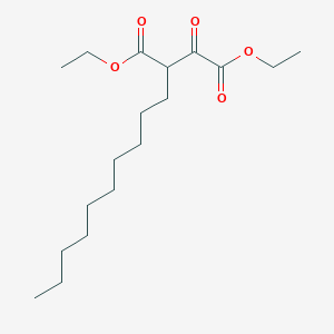 molecular formula C18H32O5 B14734729 Diethyl 2-decyl-3-oxobutanedioate CAS No. 5077-95-2