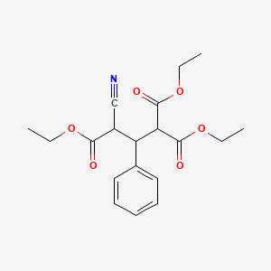 molecular formula C19H23NO6 B14734752 Triethyl 3-cyano-2-phenylpropane-1,1,3-tricarboxylate CAS No. 5447-77-8