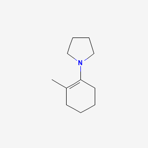 molecular formula C11H19N B14734761 Pyrrolidine, 1-(2-methyl-1-cyclohexen-1-yl)- CAS No. 5049-40-1