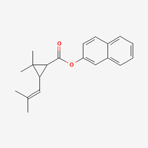 molecular formula C20H22O2 B14734764 Naphthalen-2-yl 2,2-dimethyl-3-(2-methylprop-1-en-1-yl)cyclopropane-1-carboxylate CAS No. 6316-50-3