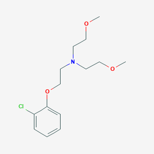 molecular formula C14H22ClNO3 B14734796 N-[2-(2-chlorophenoxy)ethyl]-2-methoxy-N-(2-methoxyethyl)ethanamine CAS No. 7061-70-3