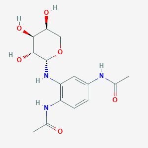 molecular formula C15H21N3O6 B14734799 N-[4-acetamido-3-[[(2S,3R,4S,5S)-3,4,5-trihydroxyoxan-2-yl]amino]phenyl]acetamide CAS No. 5486-97-5