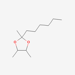 molecular formula C12H24O2 B14734813 2-Hexyl-2,4,5-trimethyl-1,3-dioxolane CAS No. 5420-94-0