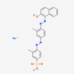 molecular formula C24H20N4NaO4S+ B14734885 Cloth Scarlet R CAS No. 6406-58-2