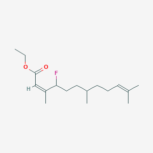 molecular formula C17H29FO2 B14734940 ethyl (2Z)-4-fluoro-3,7,11-trimethyldodeca-2,10-dienoate CAS No. 3188-52-1