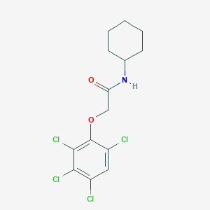 molecular formula C14H15Cl4NO2 B14734957 N-cyclohexyl-2-(2,3,4,6-tetrachlorophenoxy)acetamide CAS No. 6281-36-3