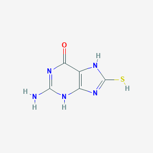 molecular formula C5H5N5OS B014735 2-Amino-6-hydroxy-8-mercaptopurine CAS No. 6324-72-7
