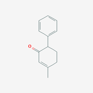 molecular formula C13H14O B14735023 3-Methyl-6-phenylcyclohex-2-en-1-one CAS No. 6286-53-9