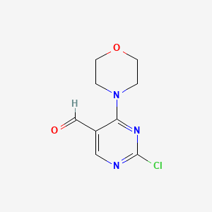 molecular formula C9H10ClN3O2 B1473507 2-Chloro-4-morpholinopyrimidine-5-carbaldehyde CAS No. 1820740-39-3