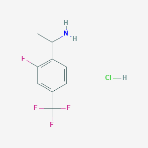 1-[2-Fluoro-4-(trifluoromethyl)phenyl]ethan-1-amine hydrochloride