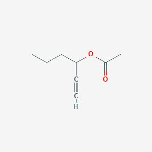 molecular formula C8H12O2 B14735110 Hex-1-yn-3-yl acetate CAS No. 6295-64-3