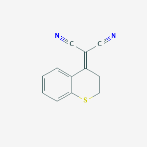 molecular formula C12H8N2S B14735154 Propanedinitrile, (2,3-dihydro-4H-1-benzothiopyran-4-ylidene)- CAS No. 6251-36-1