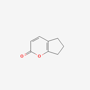 molecular formula C8H8O2 B14735360 6,7-dihydrocyclopenta[b]pyran-2(5H)-one CAS No. 5650-69-1