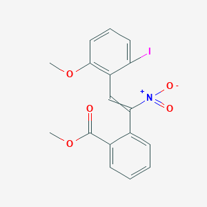 molecular formula C17H14INO5 B14735398 Methyl 2-[2-(2-iodo-6-methoxyphenyl)-1-nitroethenyl]benzoate CAS No. 5025-65-0