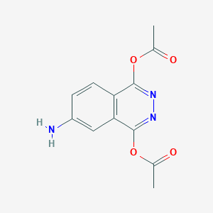 molecular formula C12H11N3O4 B14735411 6-Aminophthalazine-1,4-diyl diacetate CAS No. 5431-26-5