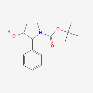 molecular formula C15H21NO3 B1473544 tert-Butyl 3-hydroxy-2-phenyl-1-pyrrolidinecarboxylate CAS No. 1368134-55-7