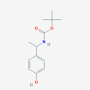 molecular formula C13H18NO3- B1473547 Tert-butyl (1-(4-hydroxyphenyl)ethyl)carbamate CAS No. 763932-69-0