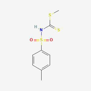 molecular formula C9H11NO2S3 B14735587 Methyl (4-methylbenzene-1-sulfonyl)carbamodithioate CAS No. 6503-22-6