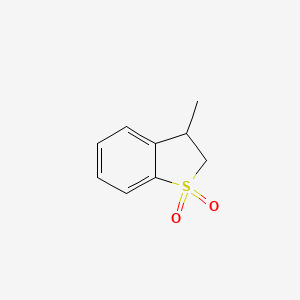 molecular formula C9H10O2S B14735642 Benzo[b]thiophene, 2,3-dihydro-3-methyl-, 1,1-dioxide CAS No. 6383-16-0