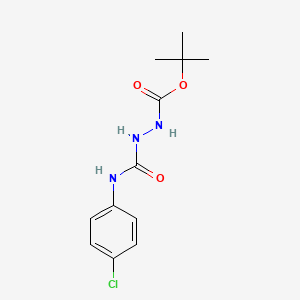 molecular formula C12H16ClN3O3 B14735681 Tert-butyl N-[(4-chlorophenyl)carbamoylamino]carbamate CAS No. 6526-81-4