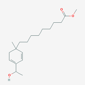 molecular formula C19H32O3 B14735827 Methyl 9-[4-(1-hydroxyethyl)-1-methylcyclohexa-2,4-dien-1-yl]nonanoate CAS No. 6268-55-9