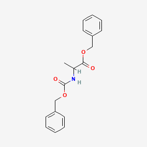 molecular formula C18H19NO4 B14735844 Benzyl N-benzyloxycarbonyl-DL-alaninate CAS No. 5513-39-3