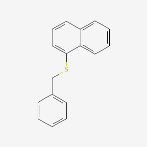 molecular formula C17H14S B14735846 Naphthalene, 1-[(phenylmethyl)thio]- CAS No. 5023-64-3