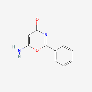 molecular formula C10H8N2O2 B14735862 6-Amino-2-phenyl-4H-1,3-oxazin-4-one CAS No. 3157-00-4