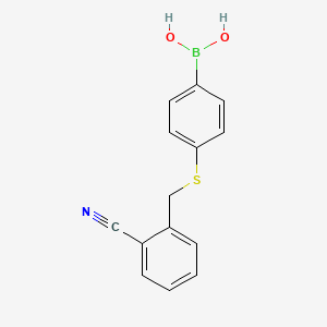 molecular formula C14H12BNO2S B1473587 [4-[(2-Cyanobenzyl)thio]phenyl]boronic acid CAS No. 1005206-26-7