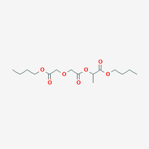 molecular formula C15H26O7 B14735877 Butyl 2-{[(2-butoxy-2-oxoethoxy)acetyl]oxy}propanoate CAS No. 6628-67-7