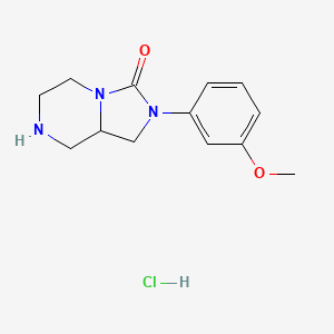 2-(3-methoxyphenyl)hexahydroimidazo[1,5-a]pyrazin-3(2H)-one hydrochloride