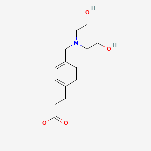 molecular formula C15H23NO4 B14735888 Methyl 3-[4-[(bis(2-hydroxyethyl)amino)methyl]phenyl]propanoate CAS No. 6296-29-3
