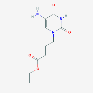 molecular formula C10H15N3O4 B14735891 Ethyl 4-(5-amino-2,4-dioxo-3,4-dihydropyrimidin-1(2h)-yl)butanoate CAS No. 2950-93-8