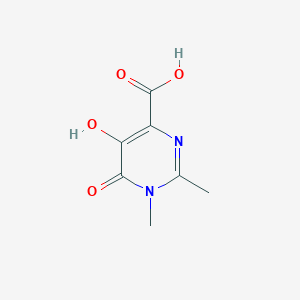 molecular formula C7H8N2O4 B1473591 5-Hydroxy-1,2-dimethyl-6-oxo-1,6-dihydropyrimidine-4-carboxylic acid CAS No. 1934630-52-0