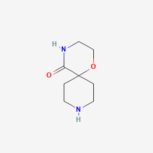 molecular formula C8H14N2O2 B1473594 1-Oxa-4,9-diazaspiro[5.5]undecan-5-one CAS No. 1914945-67-7