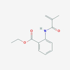 molecular formula C13H15NO3 B14735962 Benzoic acid, 2-[(2-methyl-1-oxo-2-propenyl)amino]-, ethyl ester CAS No. 6607-32-5