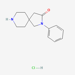 molecular formula C14H19ClN2O B1473597 2-Phenyl-2,8-diazaspiro[4.5]decan-3-one hydrochloride CAS No. 1047657-67-9
