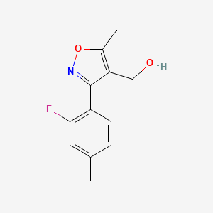 molecular formula C12H12FNO2 B1473600 [3-(2-Fluoro-4-methyl-phenyl)-5-methyl-isoxazol-4-yl]-methanol CAS No. 1159602-16-0