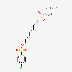 molecular formula C19H22Cl2O6S2 B14736011 Heptane-1,7-diyl bis(4-chlorobenzenesulfonate) CAS No. 6634-72-6