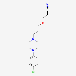 molecular formula C16H22ClN3O B14736060 3-{3-[4-(4-Chlorophenyl)piperazin-1-yl]propoxy}propanenitrile CAS No. 6269-58-5