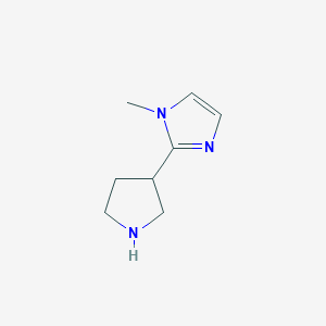 molecular formula C8H13N3 B1473607 1-methyl-2-(pyrrolidin-3-yl)-1H-imidazole CAS No. 1423478-59-4