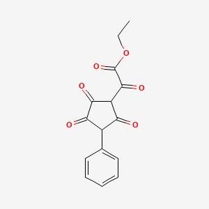 molecular formula C15H12O6 B14736074 Ethyl oxo(2,3,5-trioxo-4-phenylcyclopentyl)acetate CAS No. 6362-71-6